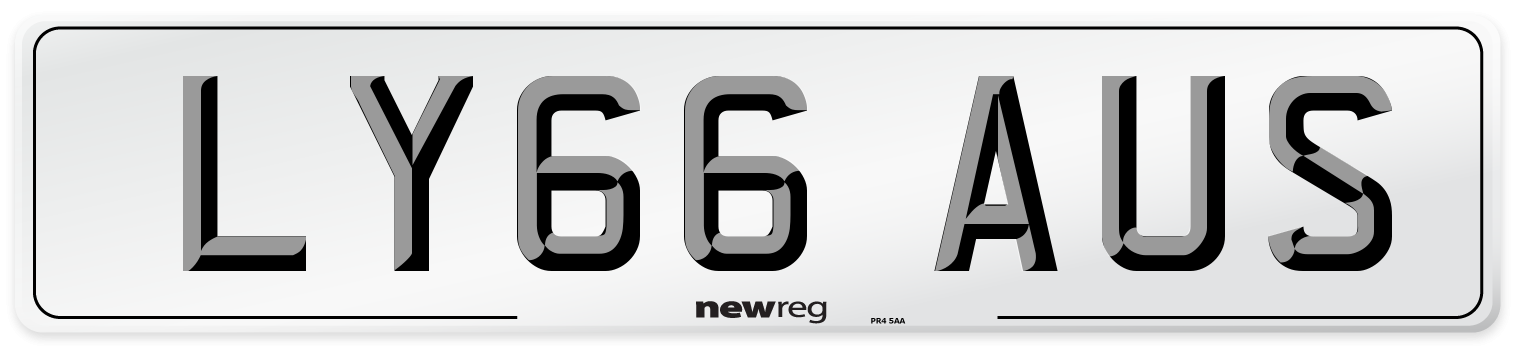 LY66 AUS Number Plate from New Reg